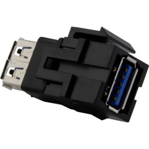 USB-Keystone, USB 3.0, schwarz, Merten MEG4582-0001