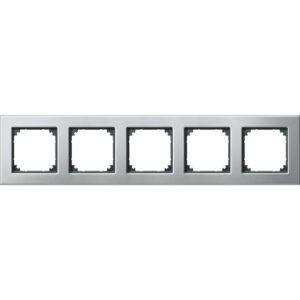 M-PLAN-Metallrahmen, 5fach, Platinsilber, Merten 475560