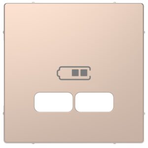 Zentralplatte für USB Ladestation-Einsatz, Champagnermetallic, System Design, Merten MEG4367-6051