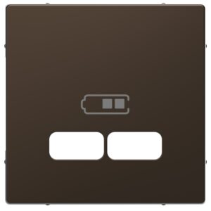 Zentralplatte für USB Ladestation-Einsatz, Moccametallic, System Design, Merten MEG4367-6052