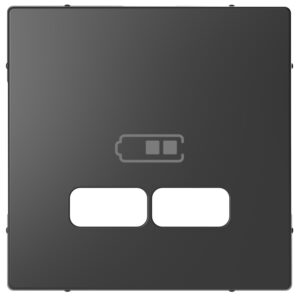 Zentralplatte für USB Ladestation-Einsatz, Anthrazit, System Design, Merten MEG4367-6034
