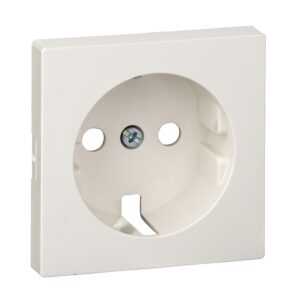 Zentralplatte für SCHUKO-Steckdosen-Einsatz, BRS, polarweiß glänzend, System M, Merten MEG2330-0319
