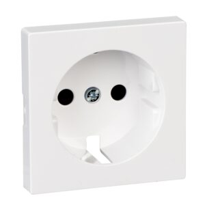 Zentralplatte für SCHUKO-Steckdosen-Einsatz, BRS, aktivweiß glänzend, System M, Merten MEG2330-0325