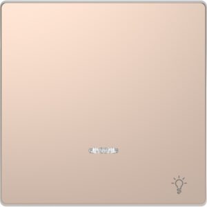 Wippe mit Kontrollfenster und Aufdruck Licht, Champagnermetallic, System Design, Merten MEG3322-6051