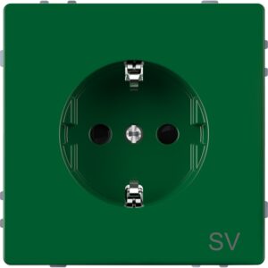 SCHUKO-Steckdose für Sonderstromkreise, BRS, Steckklemmen, grün, System Design, Merten MEG2300-6004