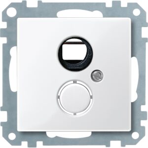 Zentralplatte für BNC/TNC-Buchse, polarweiß glänzend, System M, Merten 469119