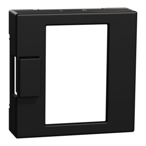 Zentralplatte für Universal Temperaturregler-Einsatz mit Touch-Display schwarz matt, System M, Merten MEG5775-0403
