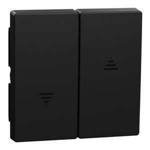 Wippe für Rollladenschalter und -taster, schwarz matt, System M, Merten MEG3855-0403