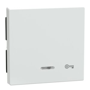 Wippe mit Kontrollfenster und Aufdruck Schlüssel, aktivweiß glänzend, System M, Merten 435325