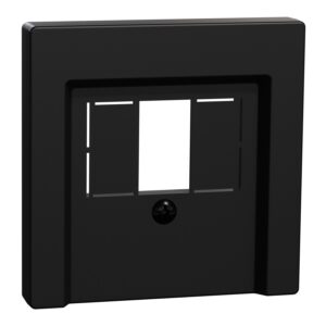 Zentralplatte für TAE/Audio/USB, schwarz matt, System M, Merten MEG4250-0403