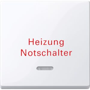 Wippe m. Kontrollfenster u. Aufdruck Heizungsnotschalter, aktivws. glänz.,Sys. M, Merten 435125