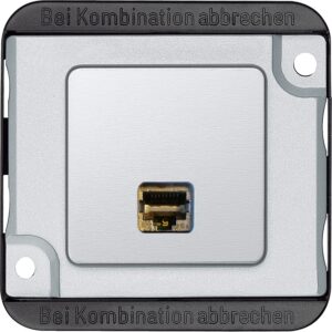 Panzer Actassi Anschlussmodul RJ45, 1fach, mit Zentralplatte, Merten MEG4576-7021