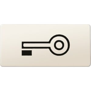 Symbole, rechteckig, Schlüssel, weiß, Merten 395700
