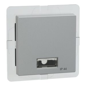 Wippe mit rechteckigem Symbolfenster IP44, aluminium, System M, Merten 433760