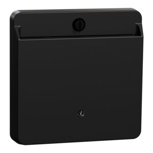 Card-Schalter mit Schriftfeld, schwarz matt, System M, Merten MEG3854-0403