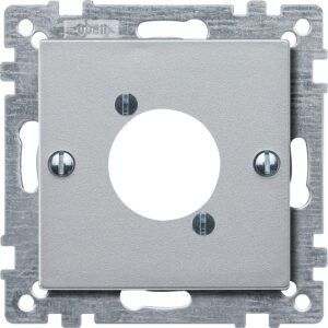 Zentralplatte für Audio-Steckverbinder XLR, aluminium, System M, Merten 468960