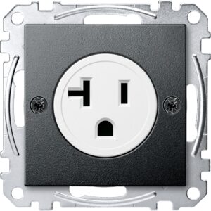 USA-Steckdosen-Einsatz, 20 A, anthrazit, System M, Merten MEG2156-0414