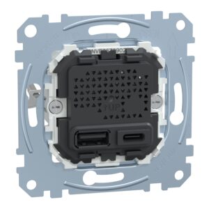 USB Ladestation-Einsatz Typ A+C, Merten MEG4366-0110