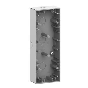 Merten System Design, Aufputzgehäuse, 3-fach, Edelstahl, Merten MEG4034-6536