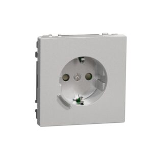 Connected SCHUKO-Steckdose 16A, System Design, Thermoplast lackiert, Edelstahl, Merten MEG2380-6036