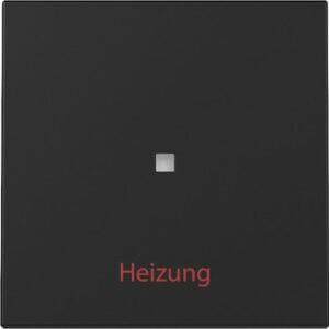 Wippe Kontrollf. + Heizung Ein/Aus System 55 Schwarz m Gira 3678005