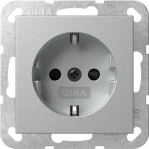 SCHUKO-Steckd. SP o.Kr. SRK System 55 F Alu Gira 438326