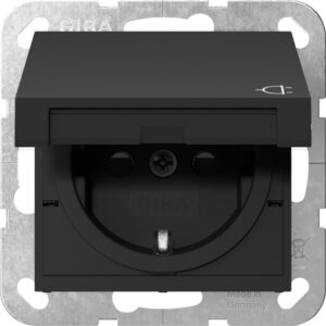 SCHUKO-Steckd. KD + SP SRK System 55 Schwarz m Gira 4754005