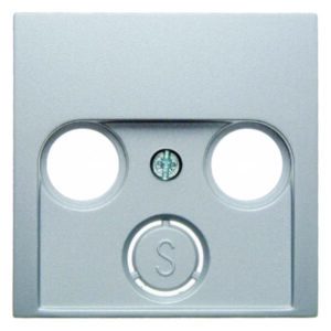 Zentralstück für Antennen-Steckdose 2- und 3Loch Berker B.7 alu, matt, Berker 12031404