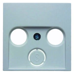 Zentralstück für Antennen-Steckdose 2- und 3Loch Berker S.1/B.3/B.7 polarweiß, g, Berker 12038989