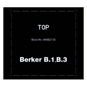 Klebefolie für Funk-Wandsender und -Wächter flach Berker B.3 schwarz, Berker 94982730