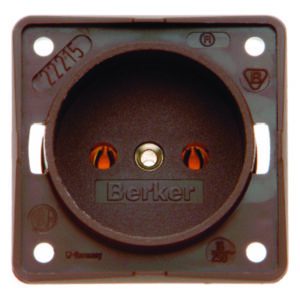 Steckdose ohne SK ITG braun matt, Berker 961842501