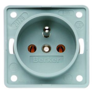 Steckdose mit SK-Stift ITG Eins grau ma, Berker 961852506