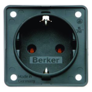 Steckdose SCHUKO Integro Einsätze anth, Berker 947782505