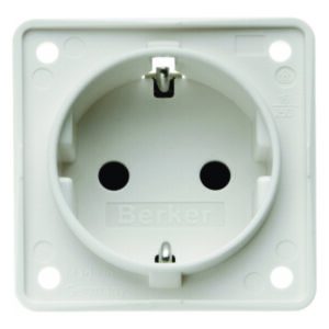 Steckdose SCHUKO eh BS polarweiß matt, Berker 947792502