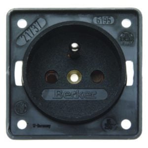 Steckdose mit SK mit EBS ITG schwarz, Berker 9619505