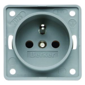 Steckdose mit SK-Stift ITG eh BS grau ma, Berker 961952506