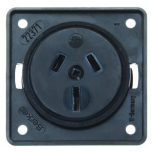 Steckdose mit SK Australien ITG schwarz, Berker 9625605