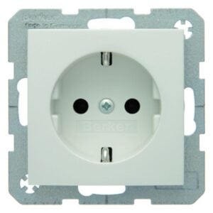 Steckdose SCHUKO Berker S.1/B.3/B.7 polarweiß, glänzend, Berker 47438989