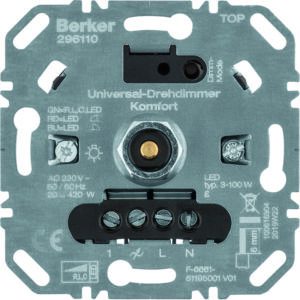 Uni-Drehd. Komf. (R,L,C,LED), Softr., Berker 296110