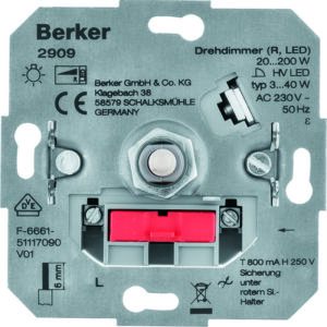 Drehdimmer (R, LED), Lichtsteuerung, Berker 2909