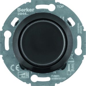 Uni-Drehd., Z.-st. (LED), 1930/Gl., schw, Berker 294411