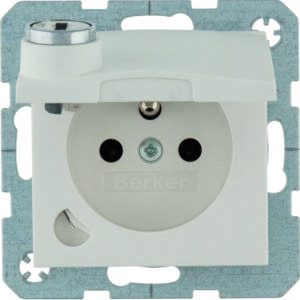 Steckdose m ES STK KD SLß S.1 pw ma, Berker 6765111909