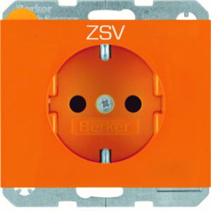 Steckdose SCHUKO mit EHBS K.x orange, Berker 47357114