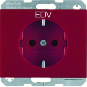 Steckdose SCHUKO mit EHBS K.x rot, Berker 47357115