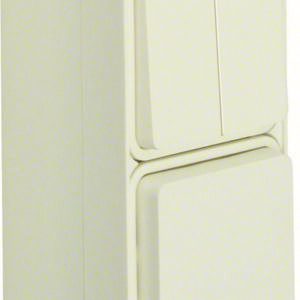 SSD 2fach senkrecht mit Beschriftungsfeld, polarweiß, Berker 47903522