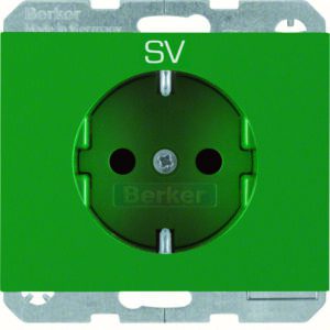 Steckdose SCHUKO mit EHBS K.x grün, Berker 47357113
