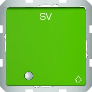 Steckdose SCHUKO m. KLPD u. LED Q.x grün, Berker 41516013
