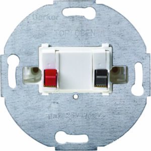 Lautsprecher-Anschlussdose Modul-Einsätze polarweiß, matt, Berker 457209
