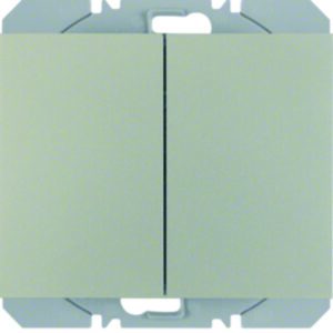 KNX-Funk Wandsender 2fach flach quicklink Berker K.5 edelstahl, lackiert, Berker 85656273