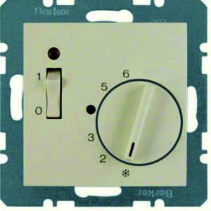 Temperaturregler 24 V mit Öffner, Zentralstück, Wippschalter und LED Berker S.1, Berker 20318982